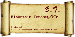 Blobstein Terestyén névjegykártya